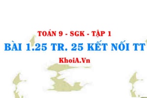 Bài 1.25 trang 25 Toán 9 Kết nối tri thức Tập 1